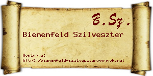 Bienenfeld Szilveszter névjegykártya